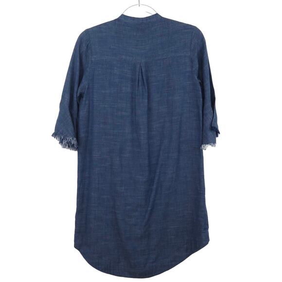 Vetiver 90s Vintage Denim Bell Sleeve Button Down Mini Dress Casual Small - Picture 4 of 5